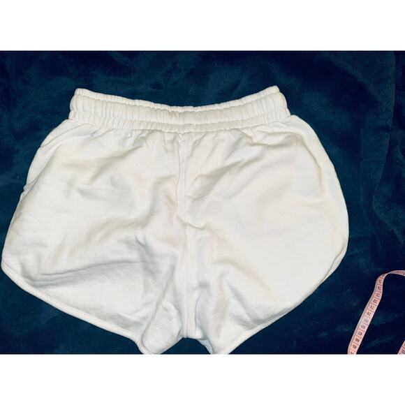 FIORUCCI WHITE FLEECE ANGEL LOGO SHORTS YOGA LOUNGE SWEATSHORTS - Picture 7 of 7
